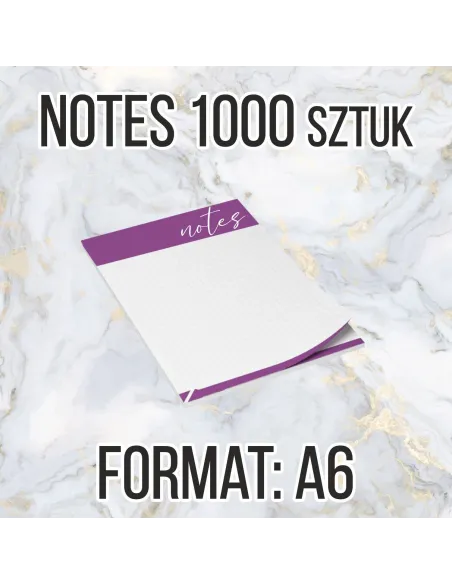 Notesy reklamowe A6 50 str 1000szt + projekt gratis
