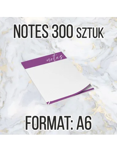 Notesy reklamowe A6 50 str 300szt + projekt gratis