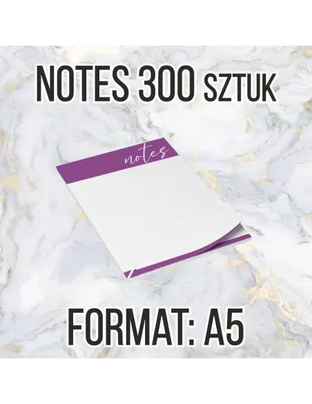 Notesy reklamowe A5 50 str 300szt + projekt gratis
