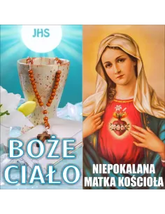 Baner na Boże Ciało - gotowa dekoracja ołtarza kościoła na Boże Ciało