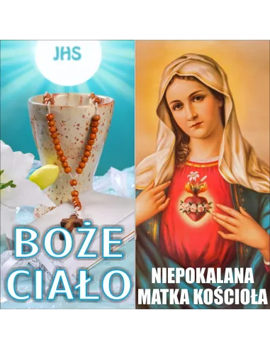 Baner na Boże Ciało - gotowa dekoracja ołtarza kościoła na Boże Ciało