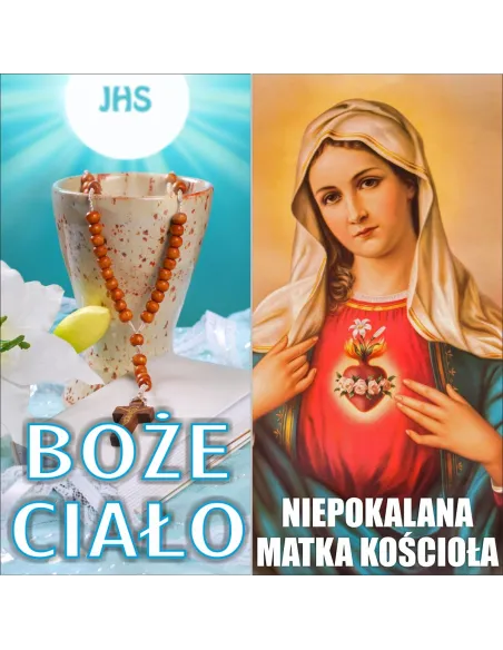 Baner na Boże Ciało - gotowa dekoracja ołtarza kościoła na Boże Ciało