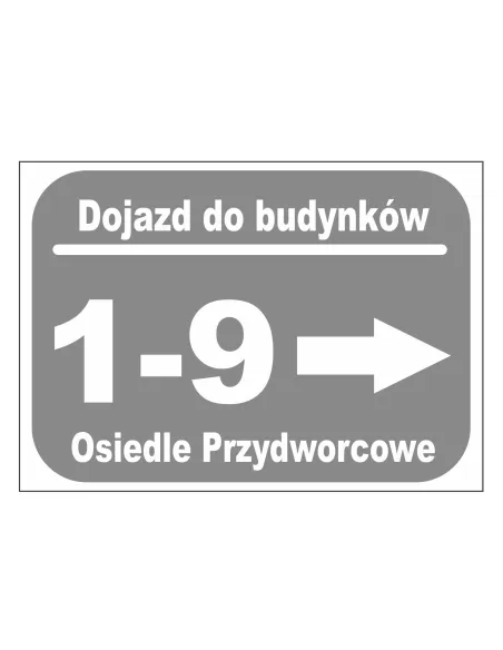 Tablica informacyjna dojazd do budynków