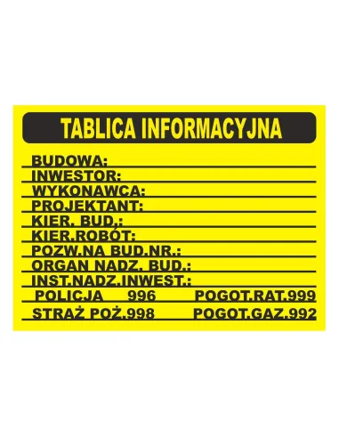 Tablica informacyjna