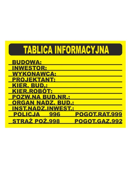 Tablica informacyjna