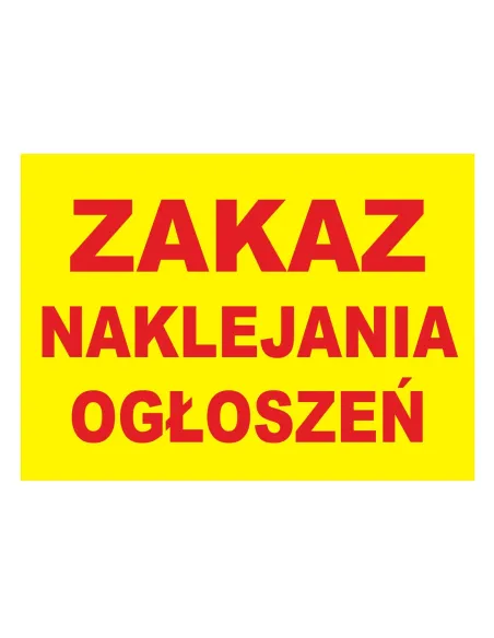 Tablica informacyjna zakaz naklejania ogłoszeń