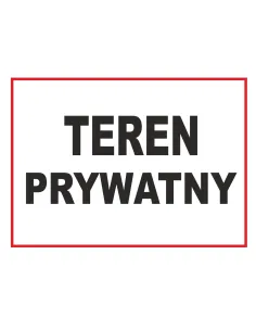Tablica informacyjna teren prywatny