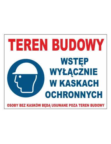 Tablica informacyjna teren budowy