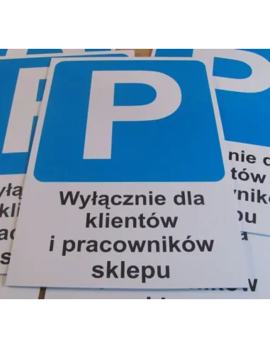 Tablica informacyjna P dowolny tekst