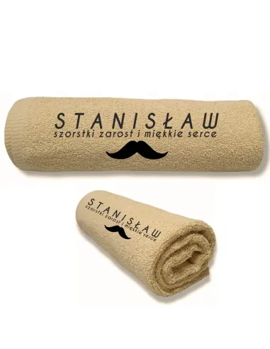 Ręcznik personalizowany z haftem imieniem dla Dziadka Męża
