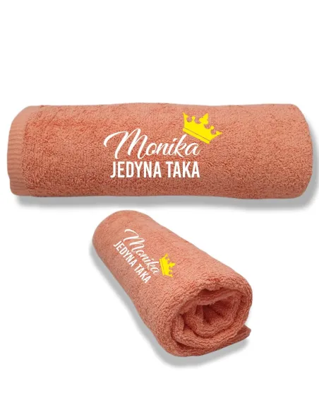 Ręcznik haftowany z imieniem Królowa prezent dla kobiety dziewczyny