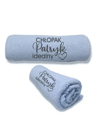 Ręcznik z haftem Super Chłopak Prezent na Dzień Chłopaka