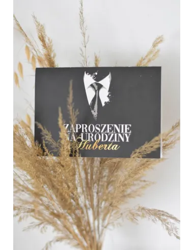 ZAPROSZENIA urodzinowe - garnitur