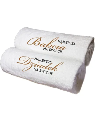 Elegancki zestaw ręczników z haftem Prezent dla Babci i Dziadka