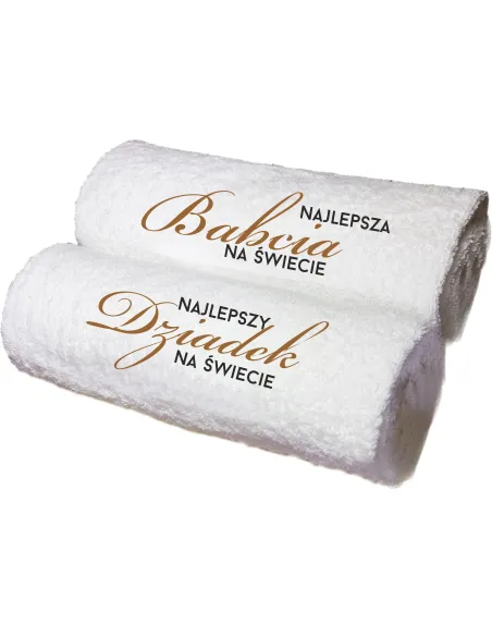Elegancki zestaw ręczników z haftem Prezent dla Babci i Dziadka