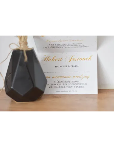 ZAPROSZENIA urodzinowe - garnitur