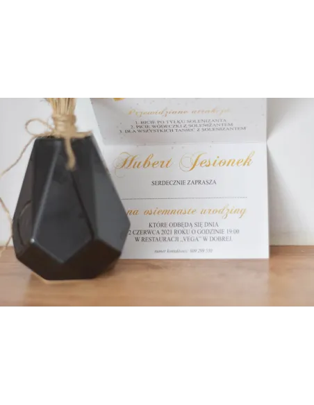 ZAPROSZENIA urodzinowe - garnitur