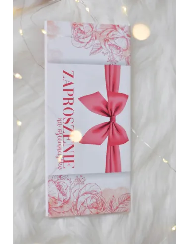 ZAPROSZENIA urodzinowe - kokarda