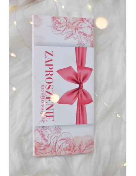 ZAPROSZENIA urodzinowe - kokarda