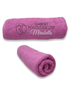 Prezent na Dzień Kobiet ręcznik z haftem gabinet podologiczny imię