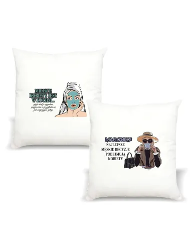 Poduszka z nadrukiem MIEJSCE KOBIETY JEST W KUCHNI