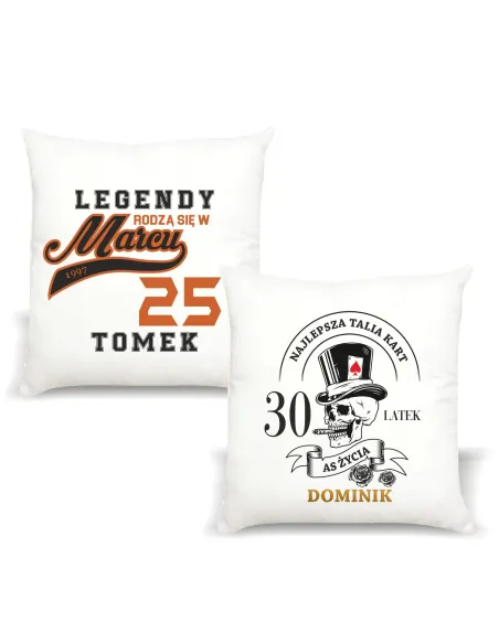 Foto poduszka prezent na urodziny 20 30 40 50 60