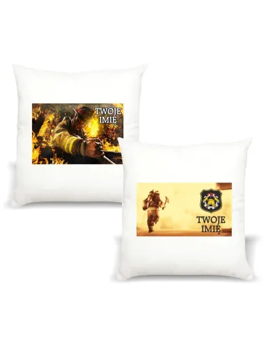 Poduszka Straż pożarna OSP dla strażaka z nazwą jednostki