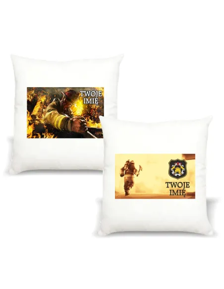 Poduszka Straż pożarna OSP dla strażaka z nazwą jednostki