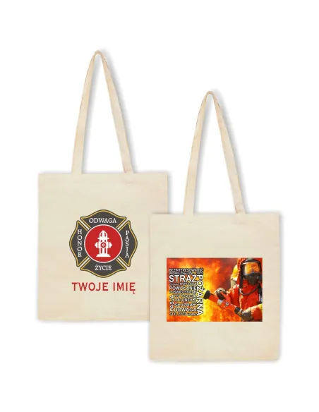 Eko torba Straż pożarna OSP dla strażaka z nazwą jednostki