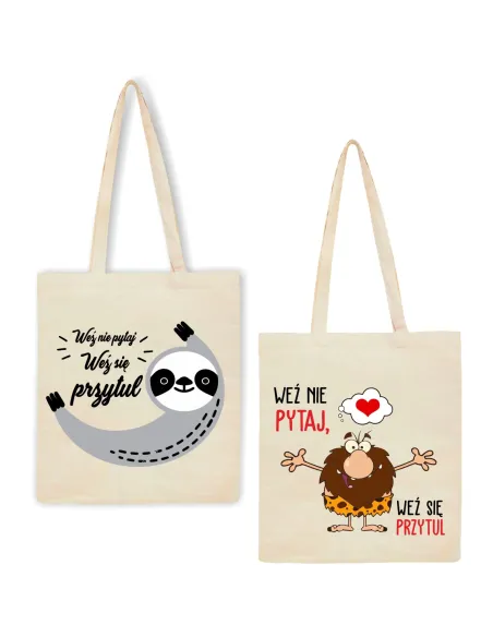Eko torba z nadrukiem weź nie pytaj weź się przytul