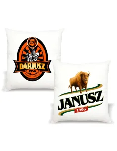 Poduszka z nadrukiem Prezent dla Piwosza imię rok