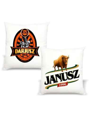 Poduszka z nadrukiem Prezent dla Piwosza imię rok