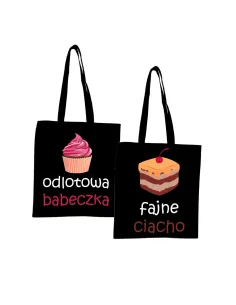 Eko torba z nadrukiem dla małżeństwa pary