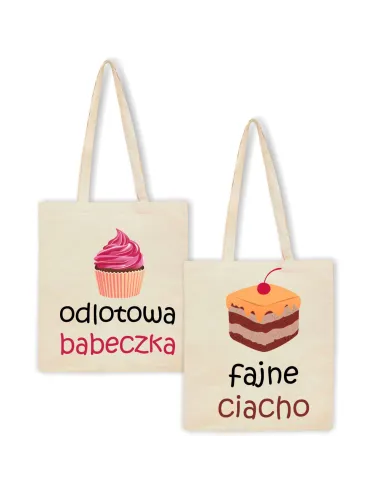 Eko torba z nadrukiem dla małżeństwa pary