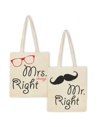 Eko torba z nadrukiem dla małżeństwa pary