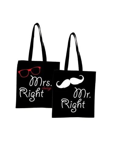 Eko torba z nadrukiem dla małżeństwa pary