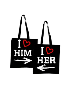 Eko torba z nadrukiem dla małżeństwa pary