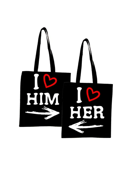 Eko torba z nadrukiem dla małżeństwa pary