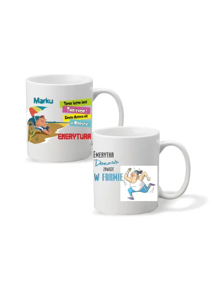 Kubek z nadrukiem dla emeryta emerytki