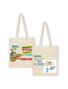 Eko torba z nadrukiem dla emeryta emerytki