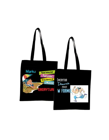 Eko torba z nadrukiem dla emeryta emerytki