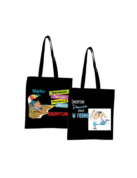 Eko torba z nadrukiem dla emeryta emerytki