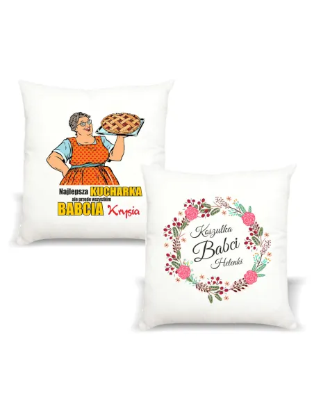 Poduszka z nadrukiem dla babci Prezent na Dzień Babci