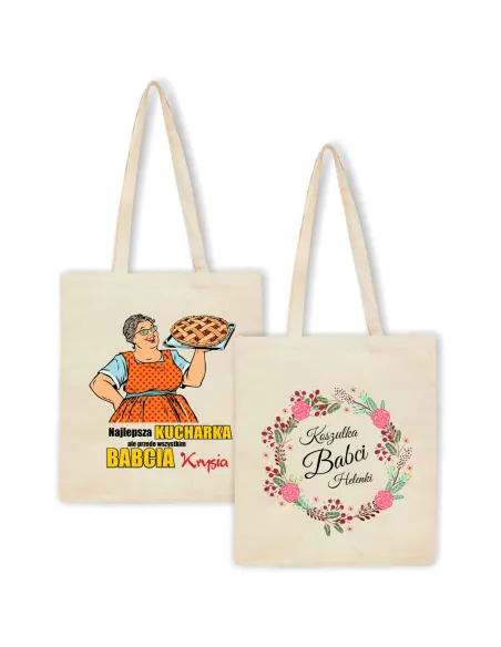 Eko torba z nadrukiem dla babci Prezent na Dzień Babci