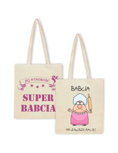 Eko torba z nadrukiem dla babci