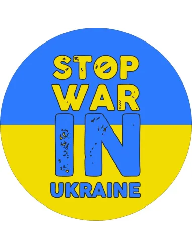 Naklejki STOP WARIN UKRAINE etykiety 100 szt.