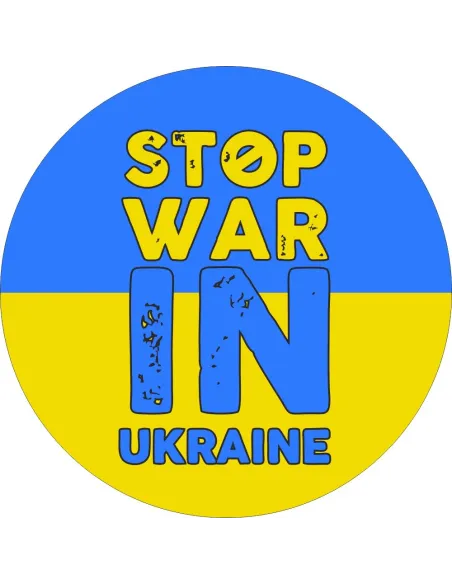 Naklejki STOP WARIN UKRAINE etykiety 100 szt.