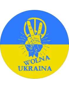 Naklejki WOLNA UKRAINA etykiety 100 szt.