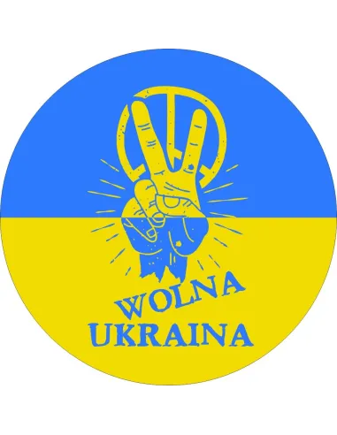 Naklejki WOLNA UKRAINA etykiety 100 szt.
