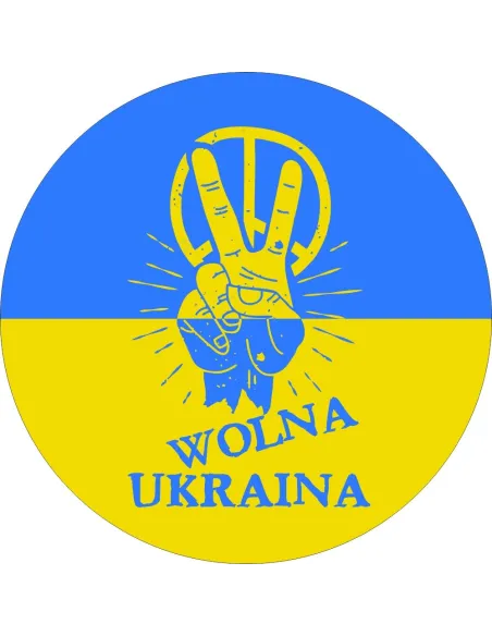 Naklejki WOLNA UKRAINA etykiety 100 szt.